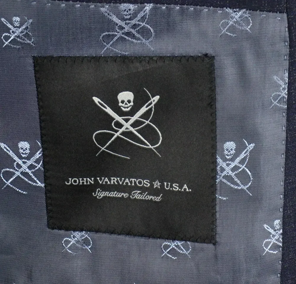 John Varvatos Bleecker Jacket Mens 42 R Navy Crepe Reda Wool Blazer Sport Coat